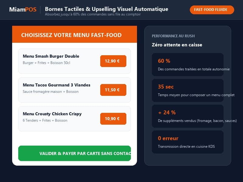 Bornes Tactiles & Upselling Visuel Automatique